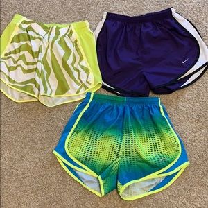 3 pairs of Nike running shorts